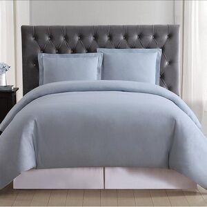 Truly Soft Light Blue Reversible KING Duvet Set